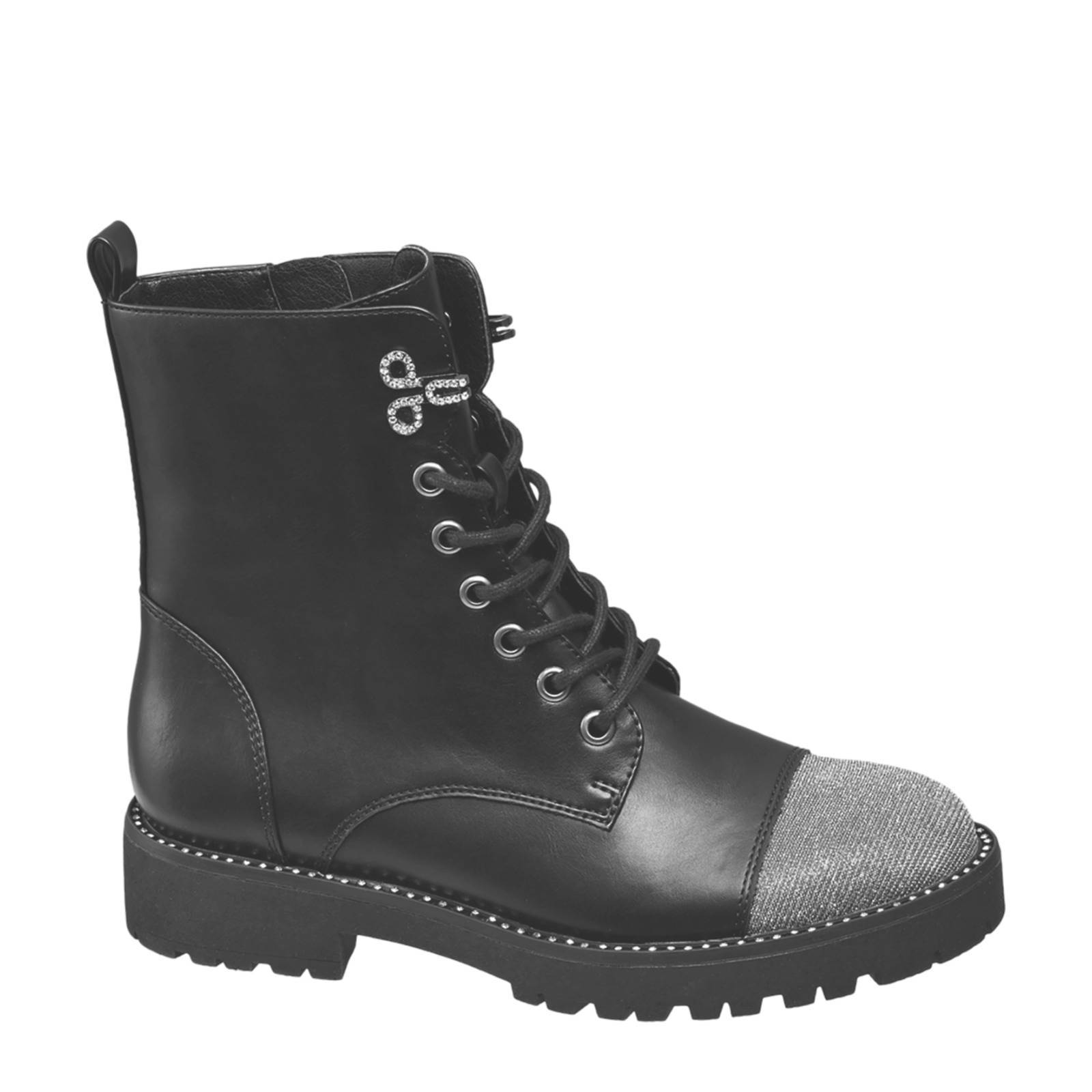vanHaren Graceland veterboots met glitters zwart | wehkamp vanHaren Graceland veterboots met glitters zwart | wehkamp