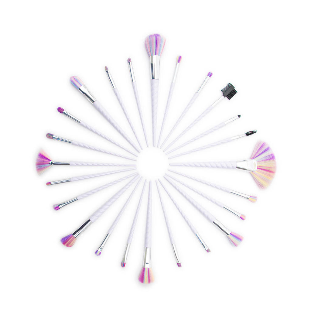 Rio Cosmetic Brush Set Unicorn - 24 make-up kwasten