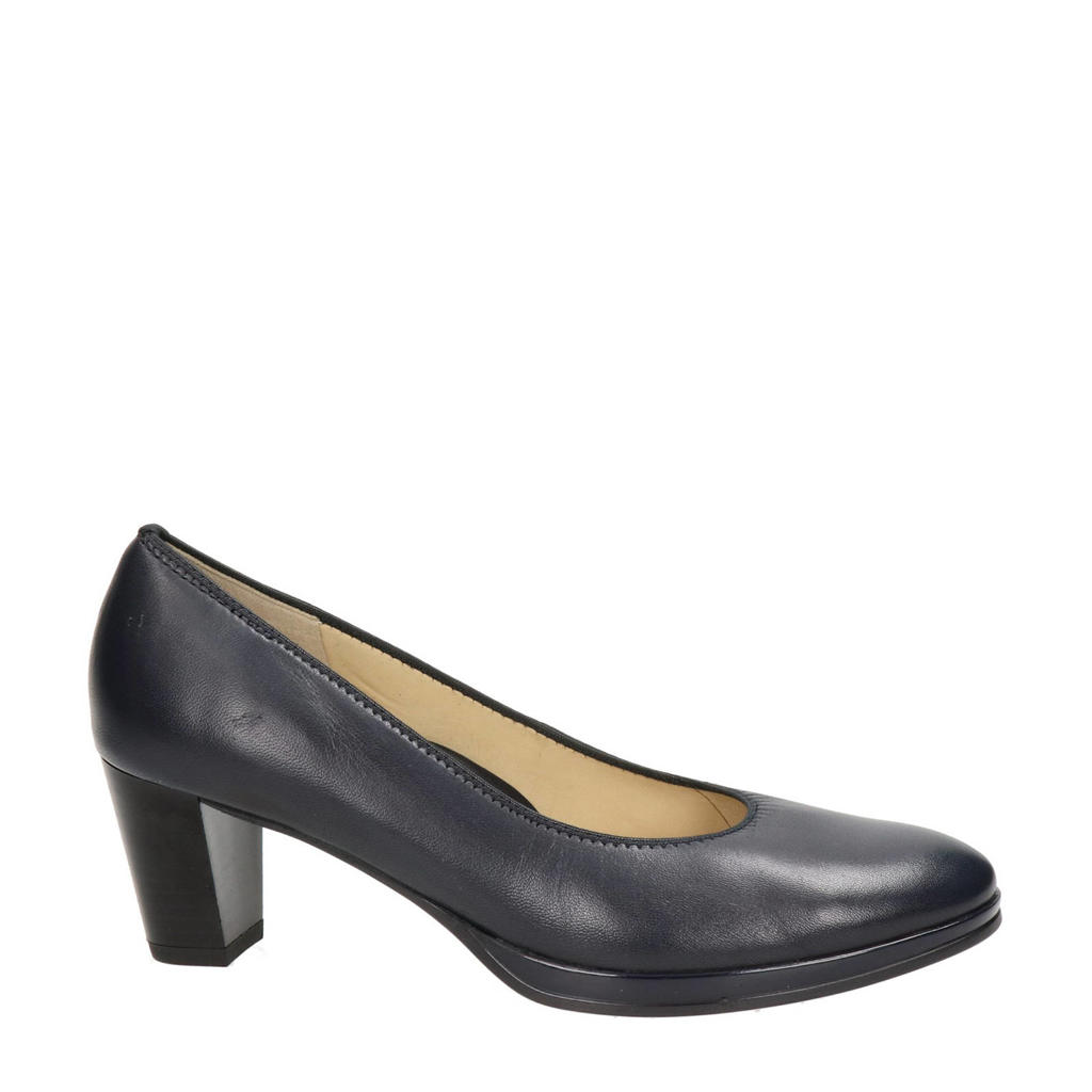 Donkerblauwe dames Ara leren pumps