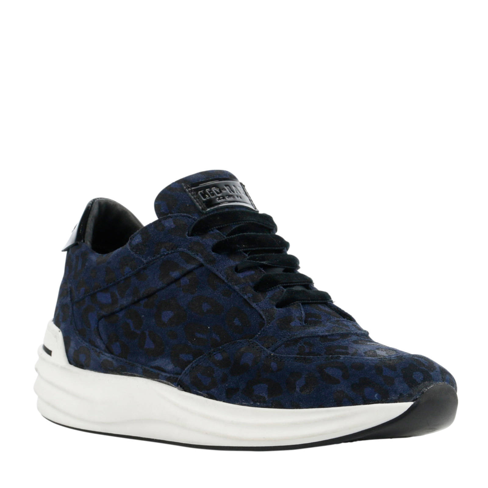 Red Rag suède sneakers met luipaard print blauw | wehkamp