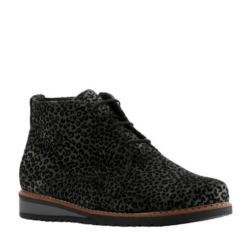 Waldlaufer Suede Veterboots Met Luipaardprint Grijs waldlaufer kopen in de aanbieding Waldlaufer Suede Veterboots Met Luipaardprint Grijs waldlaufer kopen in de aanbieding