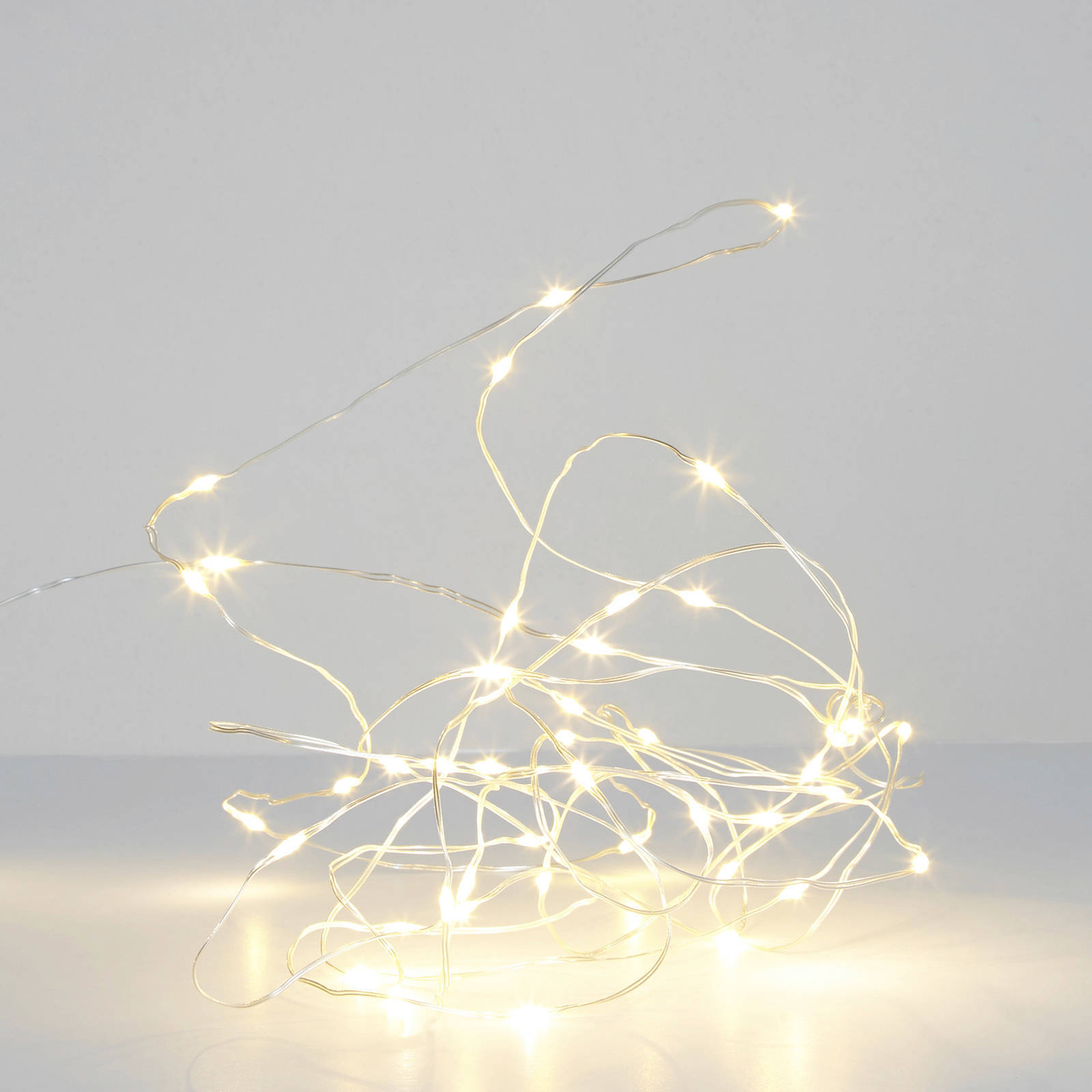 Konstsmide Micro LED lichtdraad zilver met 100 extra warm witte lampen online kopen