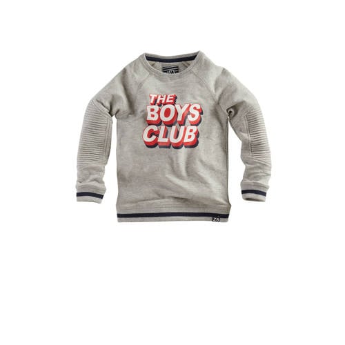 Z8 Sweater Binno Met Tekst Grijs z8 kopen in de aanbieding