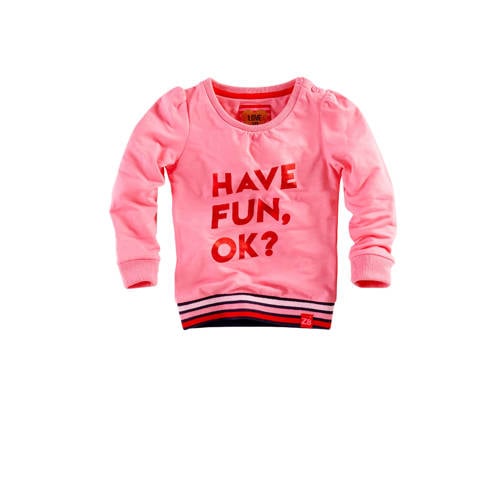 Z8 Sweater Margje Met Tekst Roze z8 kopen in de aanbieding