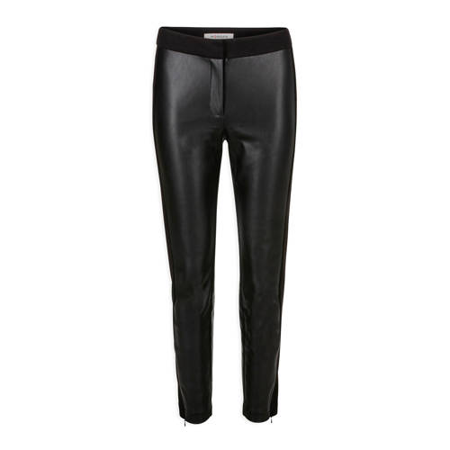 Morgan Imitatieleren Cropped Broek Zwart morgan kopen in de aanbieding