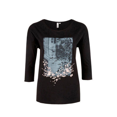 Qs Designed By T Shirt Met Printopdruk Zwart qs designed by kopen in de aanbieding