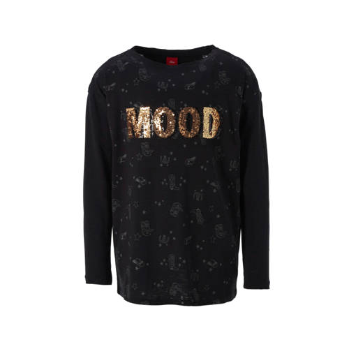 Soliver Longsleeve Met Pailletten Zwart soliver kopen in de aanbieding Soliver Longsleeve Met Pailletten Zwart soliver kopen in de aanbieding