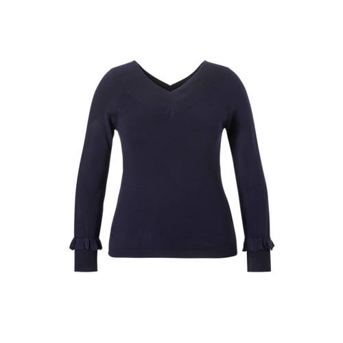 Lost Ink Plus Trui Met Ruffles lost ink kopen in de aanbieding