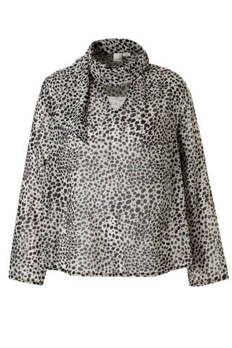 Plus top met all-over print