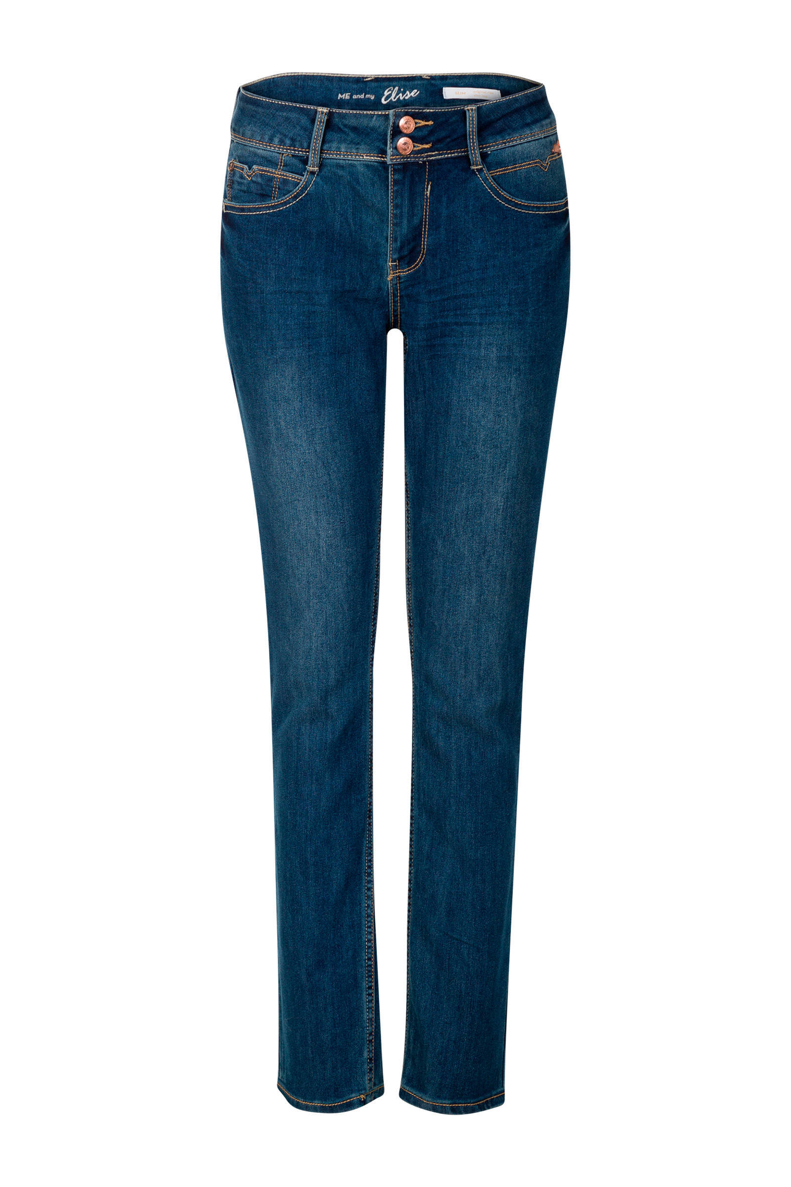 Miss Etam Regulier straight fit jeans 30 inch blauw | wehkamp