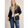 Mango Plus Size imitatieleren bikerjack zwart