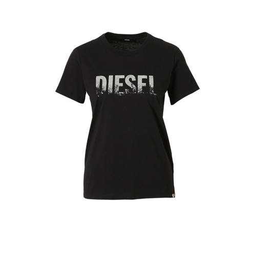 Diesel T Shirt Met Printopdruk diesel kopen in de aanbieding