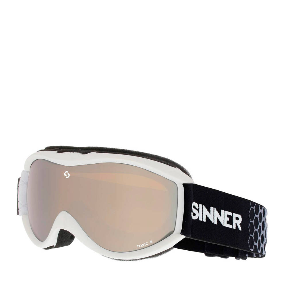 Sinner skibril Toxic S wit, Wit