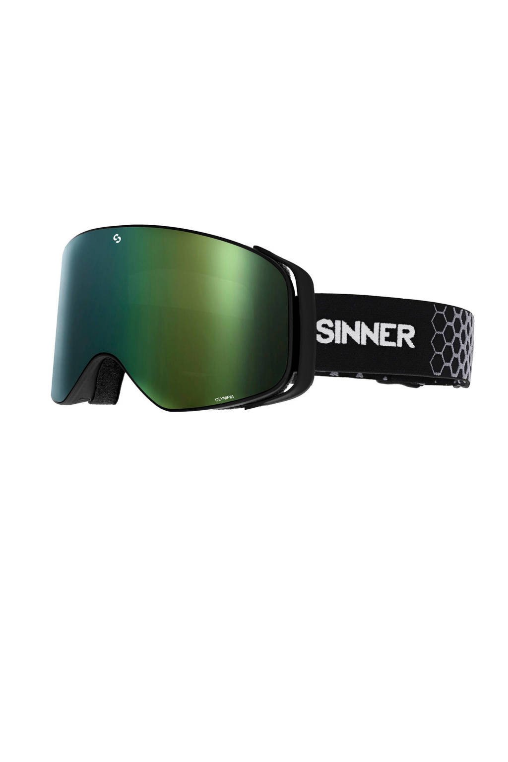 Sinner Unisex skibril Olympia zwart, Zwart