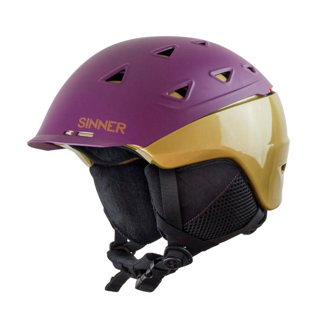 Sinner skihelm Stoneham Hybride paars/goud, Paars/goud