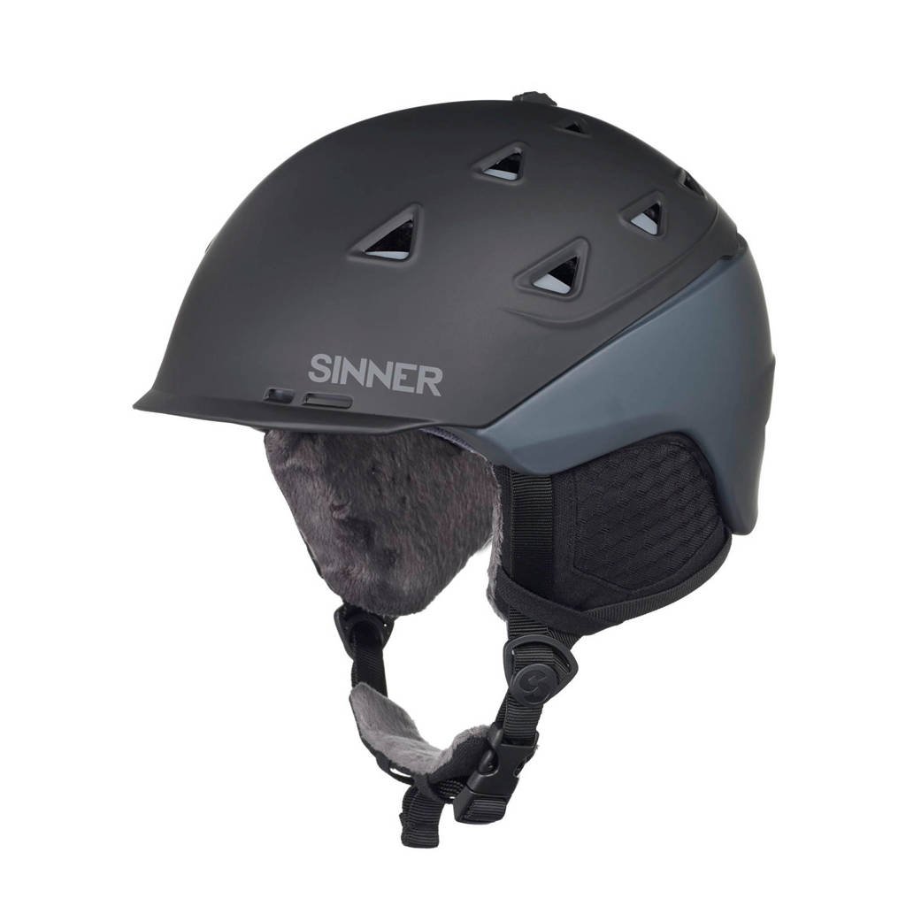 Sinner skihelm Stoneham Hybride zwart, Zwart