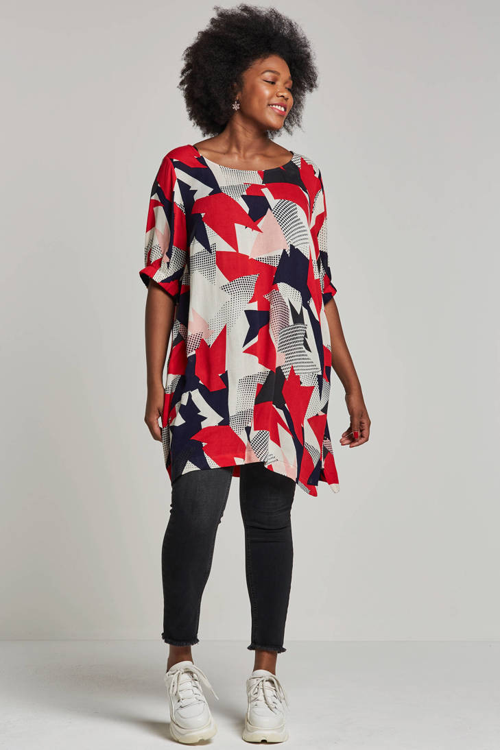 all over Adia tuniek print met EZqHqSw