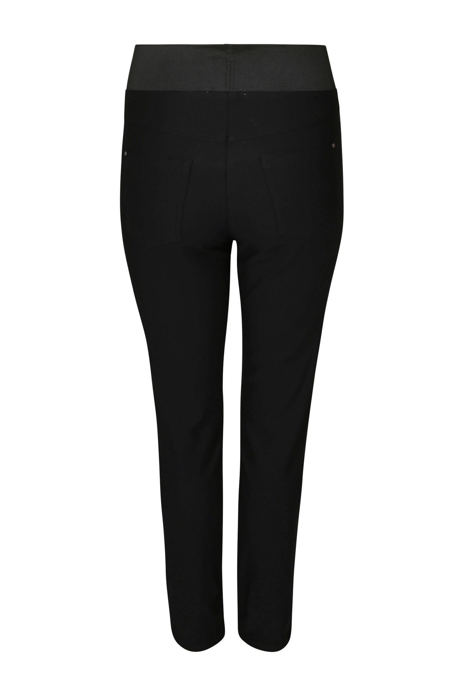 Paprika broek met elastische tailleband zwart | wehkamp