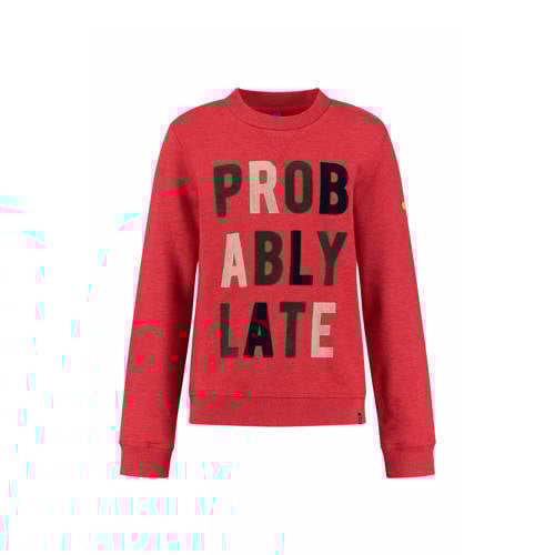 Cks Kids Sweater Brylando Met Tekst Rood cks kids kopen in de aanbieding