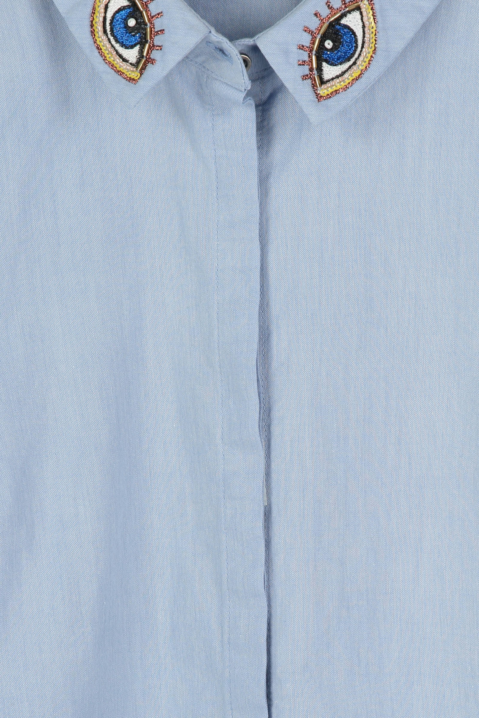 lichtblauw borduursel Marjanne CKS blouse met xHa66U