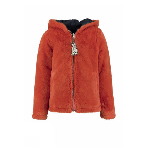 Cks Kids Omkeerbare Imitatiebont Jas Julina Oranje cks kids kopen in de aanbieding