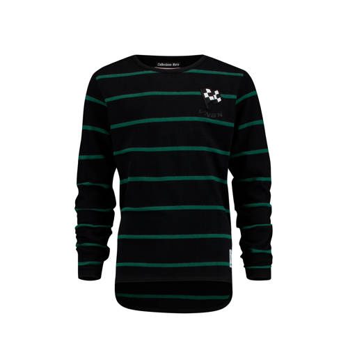 Vingino Gestreepte Longsleeve Jifisch Zwart vingino kopen in de aanbieding