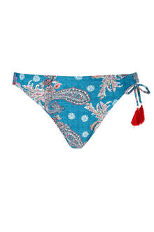 Women Beach bikinibroekje met all over print blauw