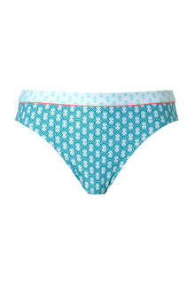 Women Beach bikinibroekje in all over print lichtblauw