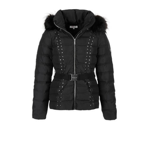 Morgan Winterjas Met Studs Zwart morgan kopen in de aanbieding