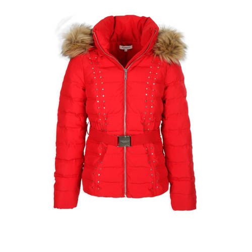 Morgan Winterjas Met Studs Rood morgan kopen in de aanbieding
