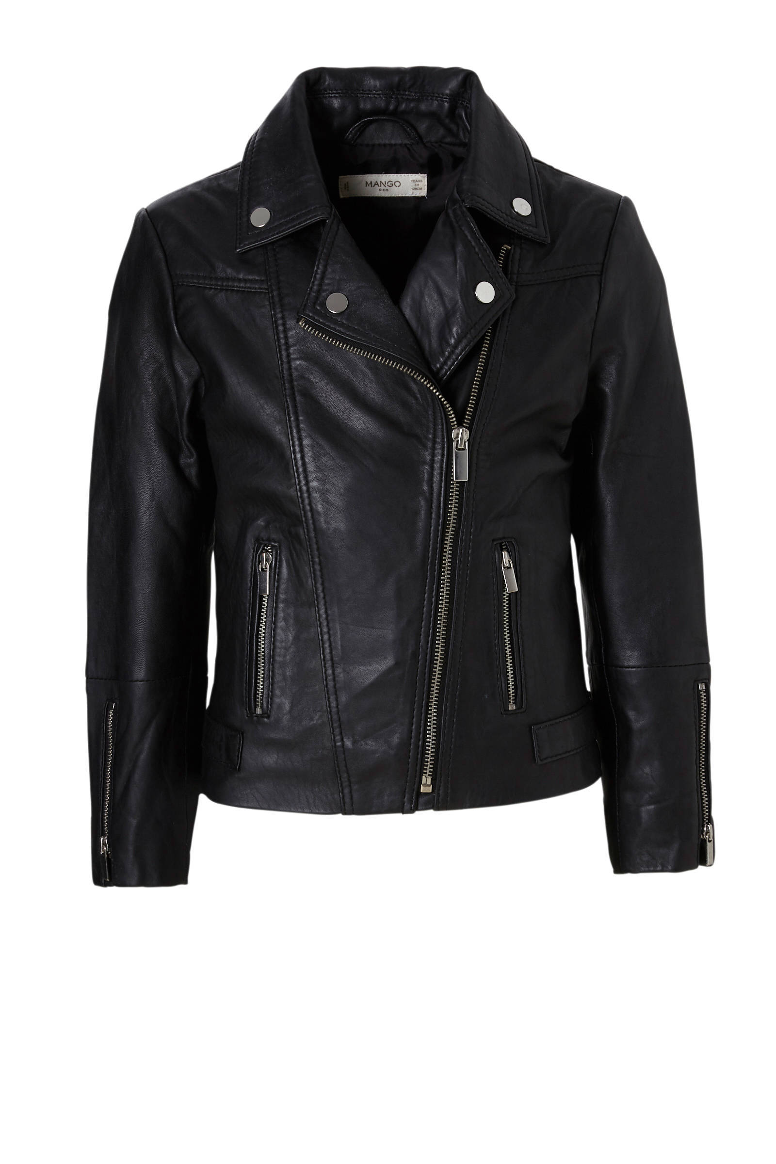 Mango Kids leren bikerjack zwart | wehkamp Mango Kids leren bikerjack zwart | wehkamp