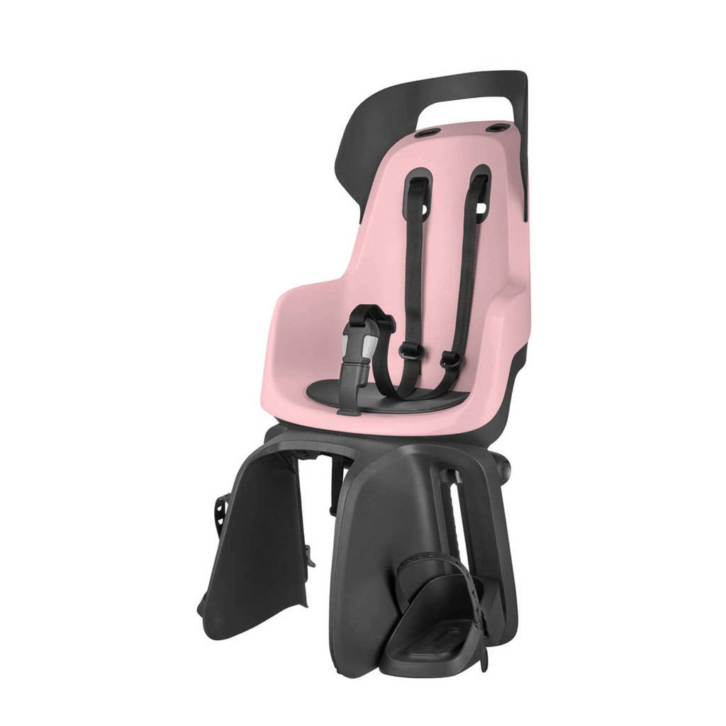 Bobike Go E-BD fietsstoeltje achter cotton candy pink