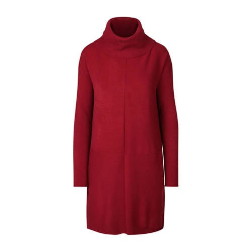gebreide jurk met col rood gebreide jurk met col rood