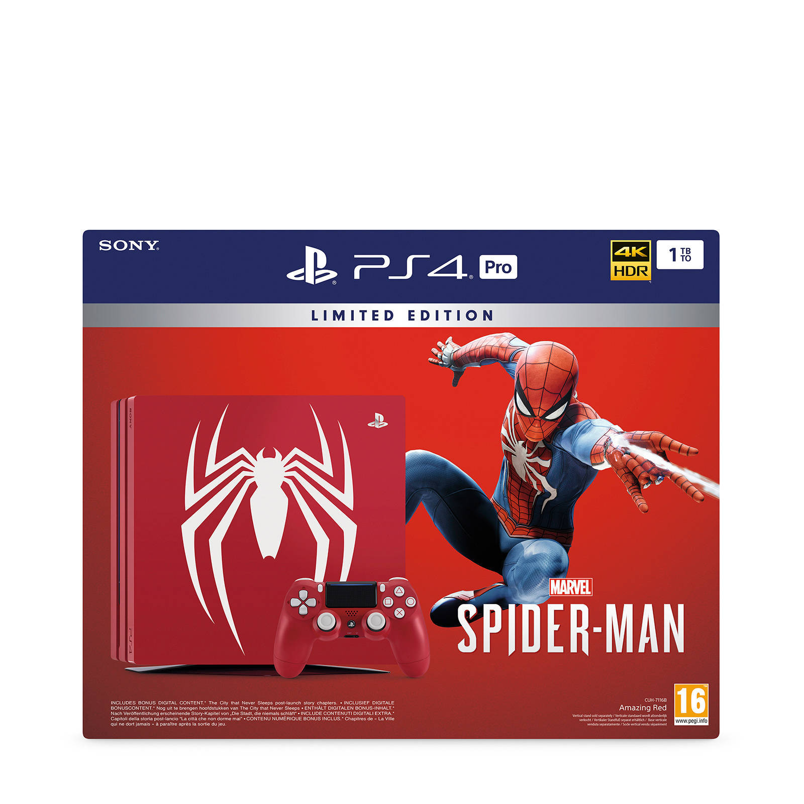 PlayStation 4 Sony PlayStation 4 Pro 1 TB Marvel Spider-Man limited edition  | wehkamp