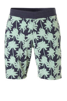 pyjamashort met all over print groen