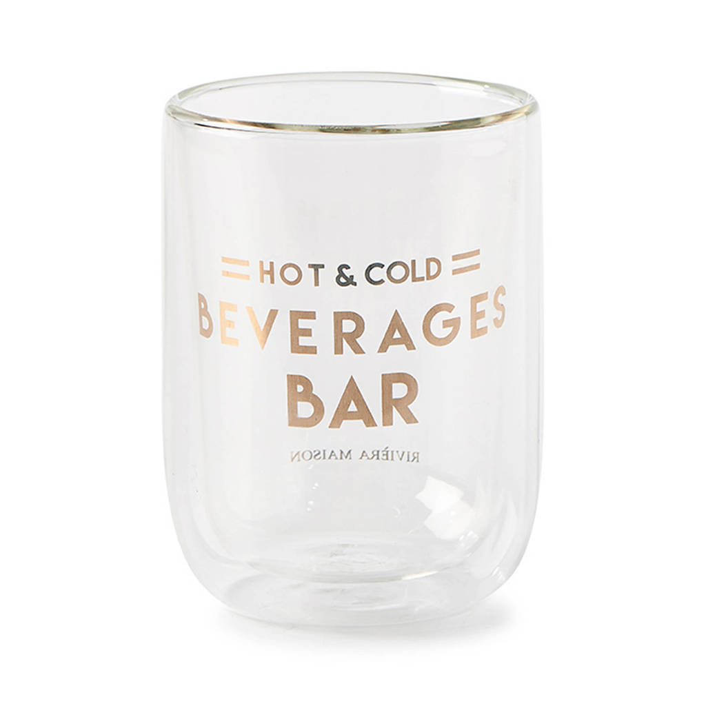 Riviera Maison Beverage Bar waterglas (Ø5,5 cm), Transparant