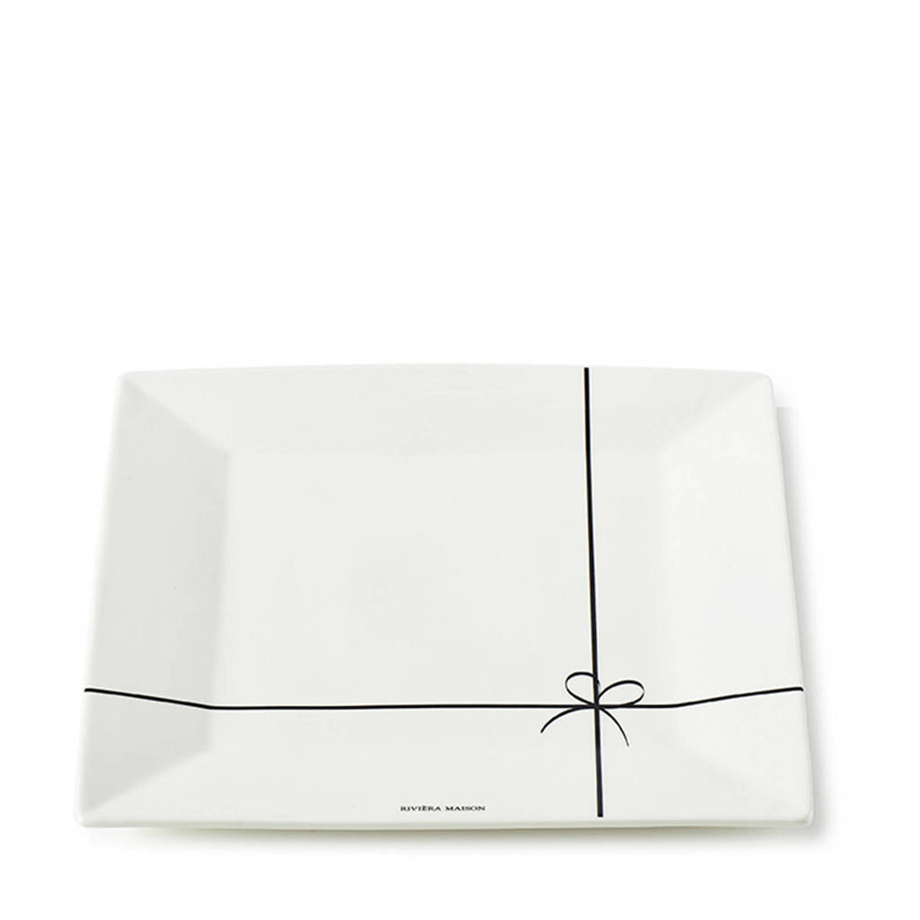 Riviera Maison Happy Bow dinerbord (Ø26,5 cm), Wit