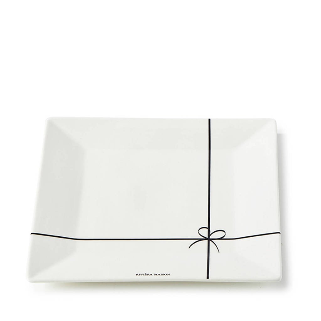 Riviera Maison Happy Bow ontbijtbord (Ø23 cm), Wit