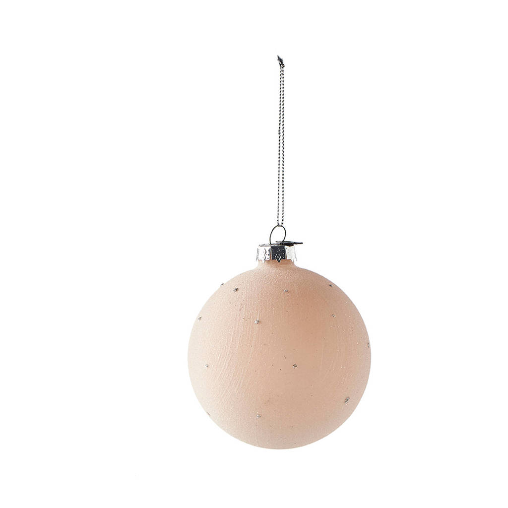 Riviera Maison kerstbal Powder Parlour (Ø 8cm), Roze