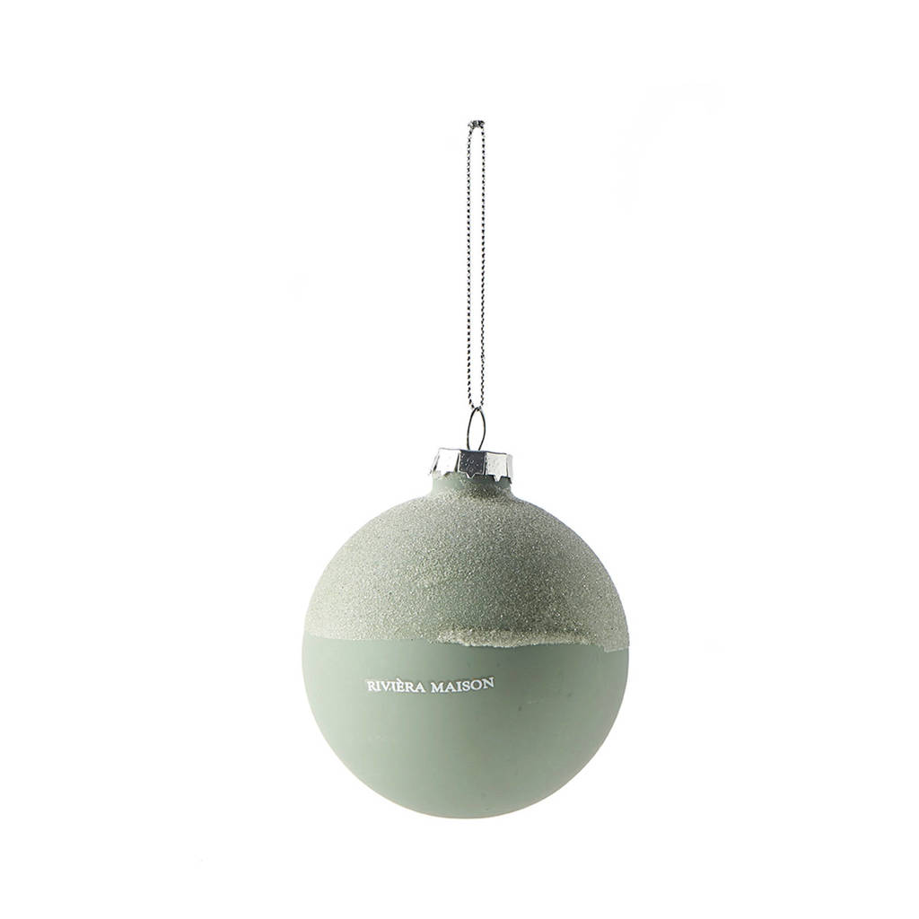 Riviera Maison kerstbal Vermont Sparkle (Ø 8cm), Groen