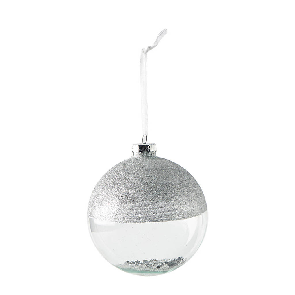 Riviera Maison kerstbal It's Christmas Time (Ø10cm), Zilver