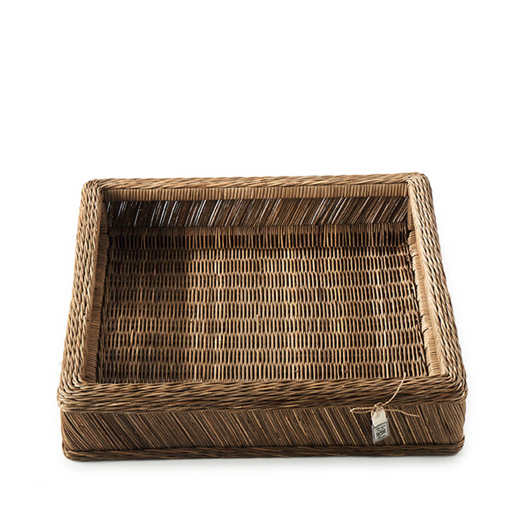 Riviera Maison decoratieschaal Rustic Rattan Vintage (50x50cm), Bruin