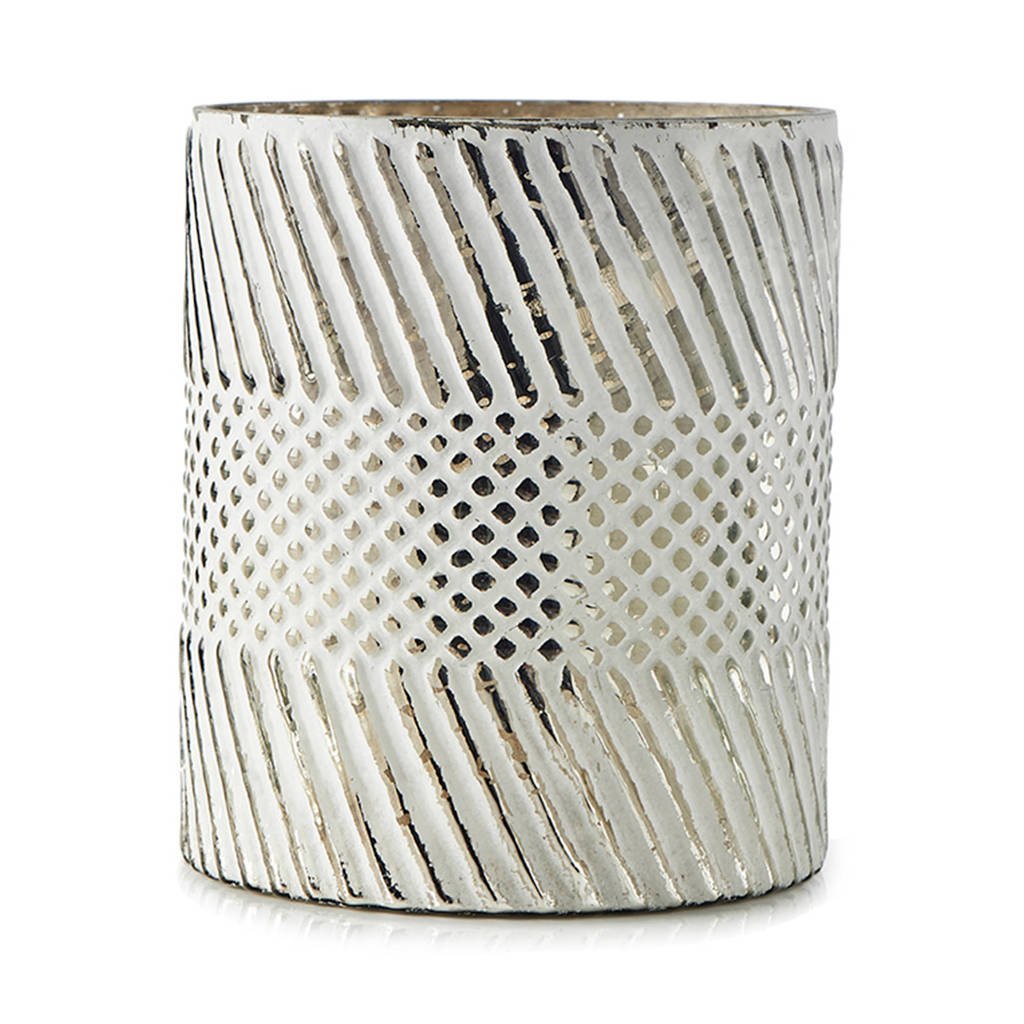 Riviera Maison windlicht Basic Blizzard (12x14,5 cm), Zilver