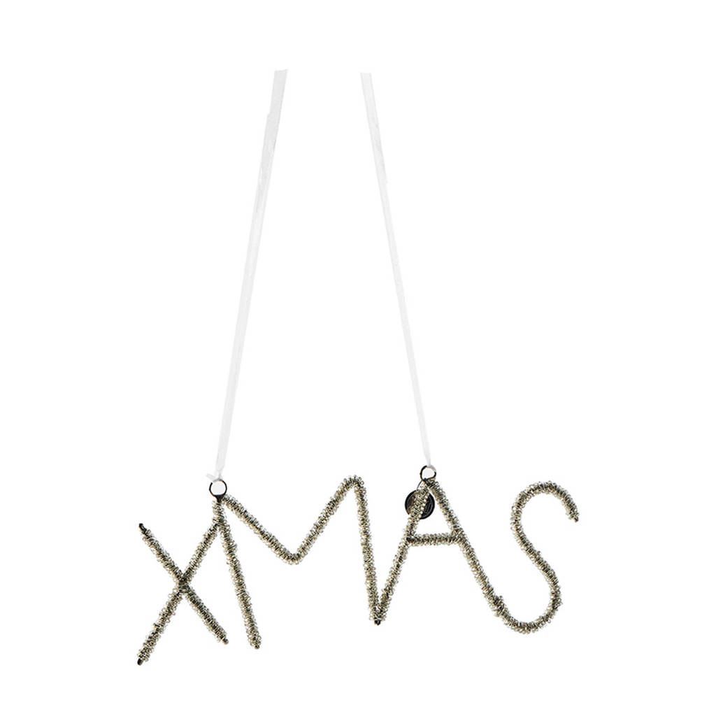 Riviera Maison kersthanger Holiday Sparkle X-mas, Zilver