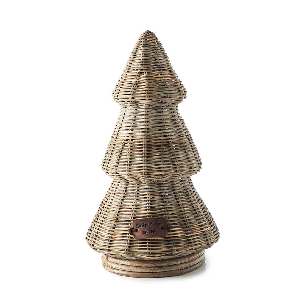 Riviera Maison kerstboompje Rustic Rattan Merry Christmas Tree M, Bruin