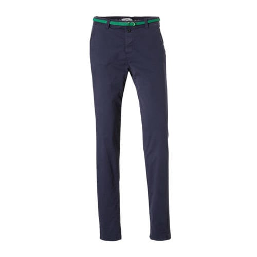 Esprit Edc Women Broek Met Ceintuur Donkerblauw esprit kopen in de aanbieding