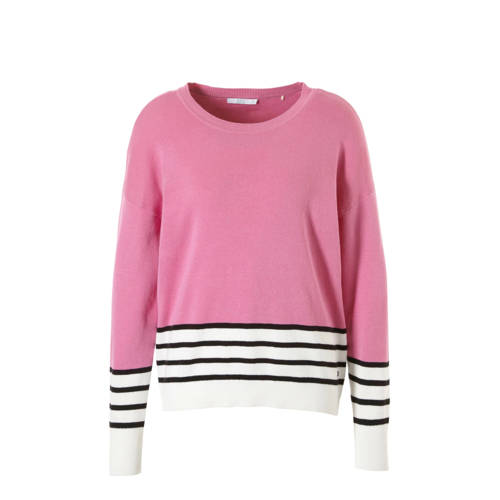 Esprit Edc Women Gestreepte Trui Met Ritsen esprit kopen in de aanbieding