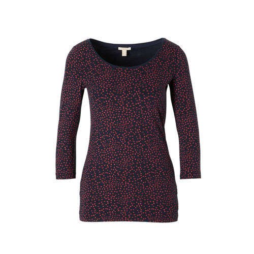 Esprit Women Casual T Shirt Met All Over Print Paars esprit kopen in de aanbieding