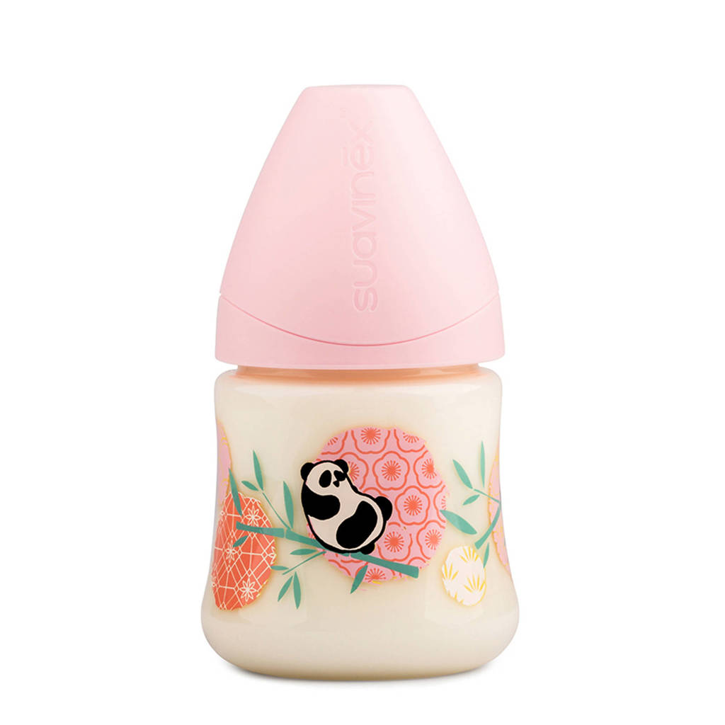 Suavinex Anatomical fles 150 ml pink panda, Pink panda