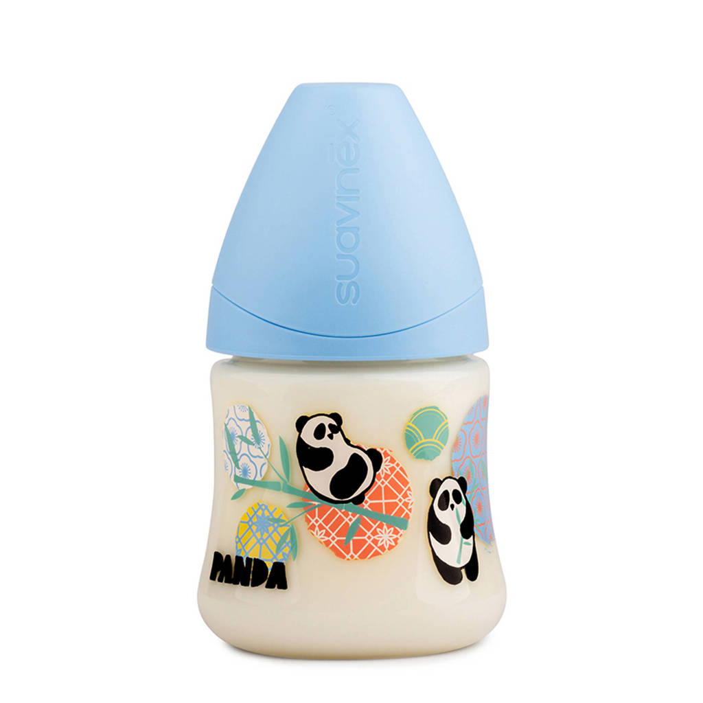 Suavinex Anatomical fles 150 ml blue panda, Blue panda